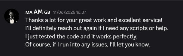 My customer is happy with the result!
